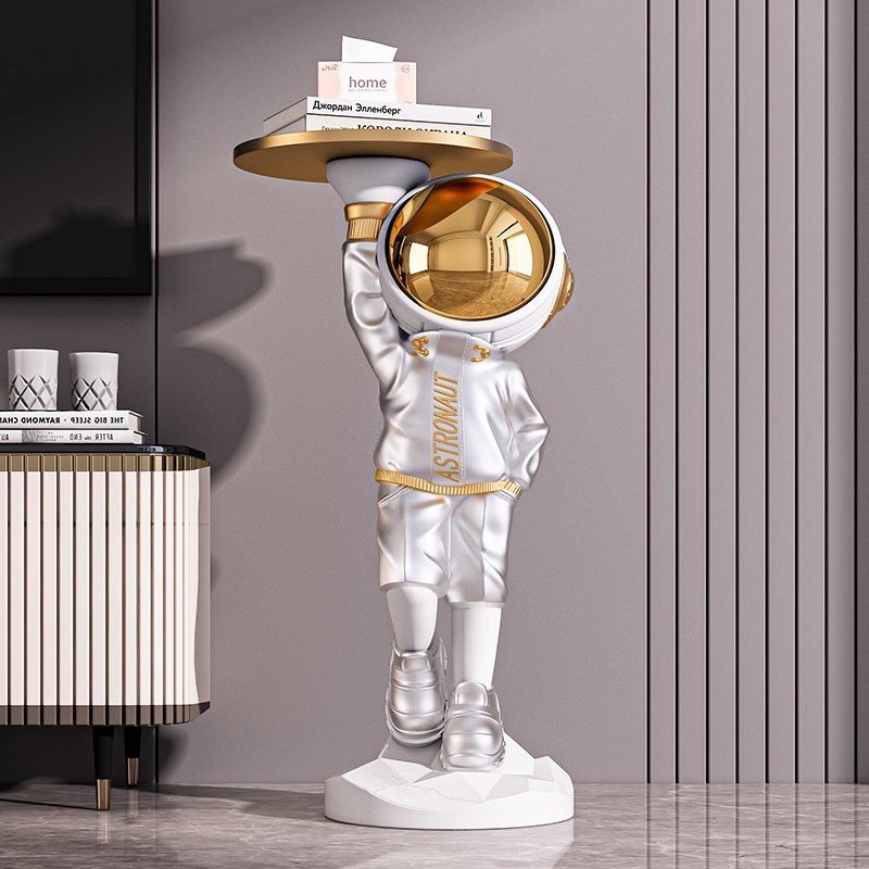 创意宇航员太空人无线充托盘大型摆件客厅落地乔迁新家居开业礼品