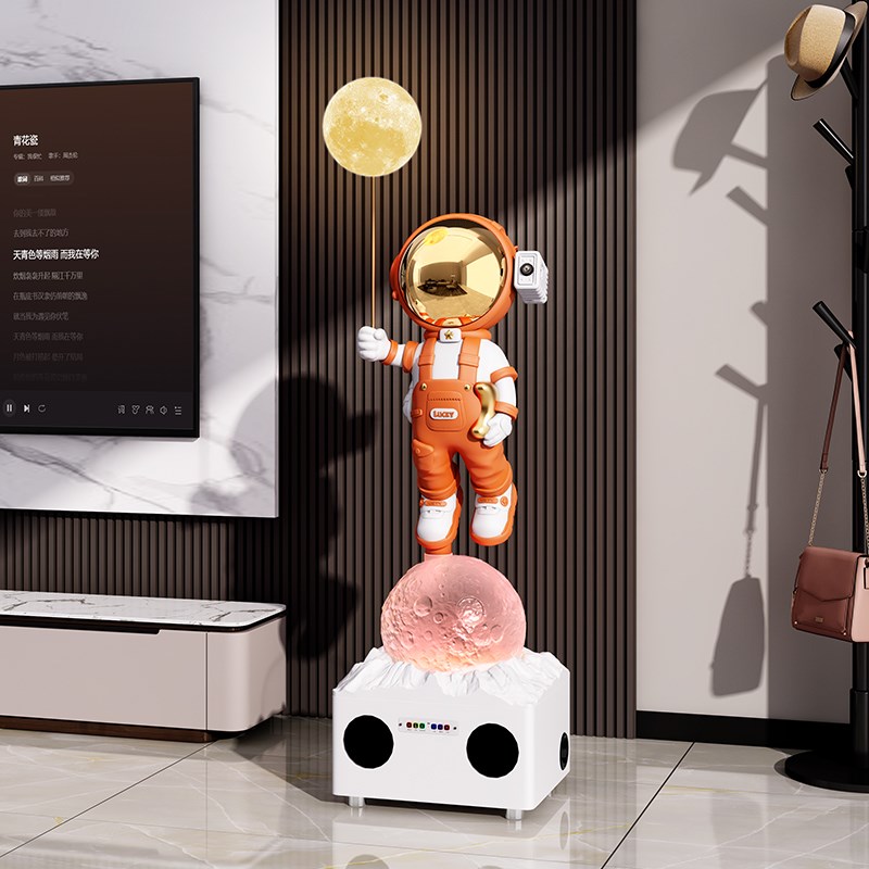 电视柜旁落地大摆件太空人宇航员客星空灯乔迁轻奢高档新居礼品