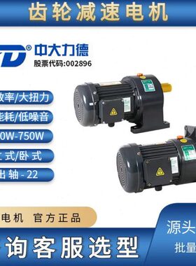 ZD中大立式小型齿轮减速电机三相刹车异步电动机马达2#箱体出轴22