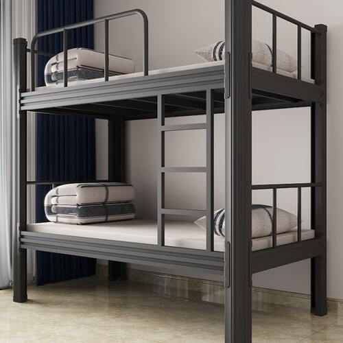 上下铺铁床宿舍双人床员工学生公寓加厚工地床铁艺钢架寝室高低床