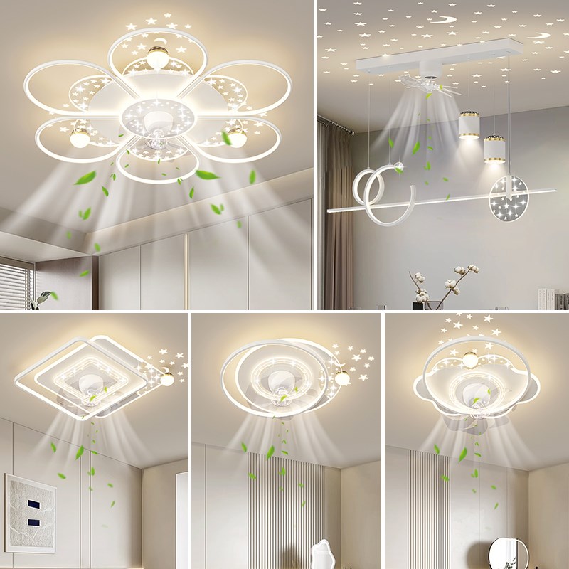 风扇灯2025新款客厅护眼全光谱B灯具现代简约家用餐厅卧室中山灯