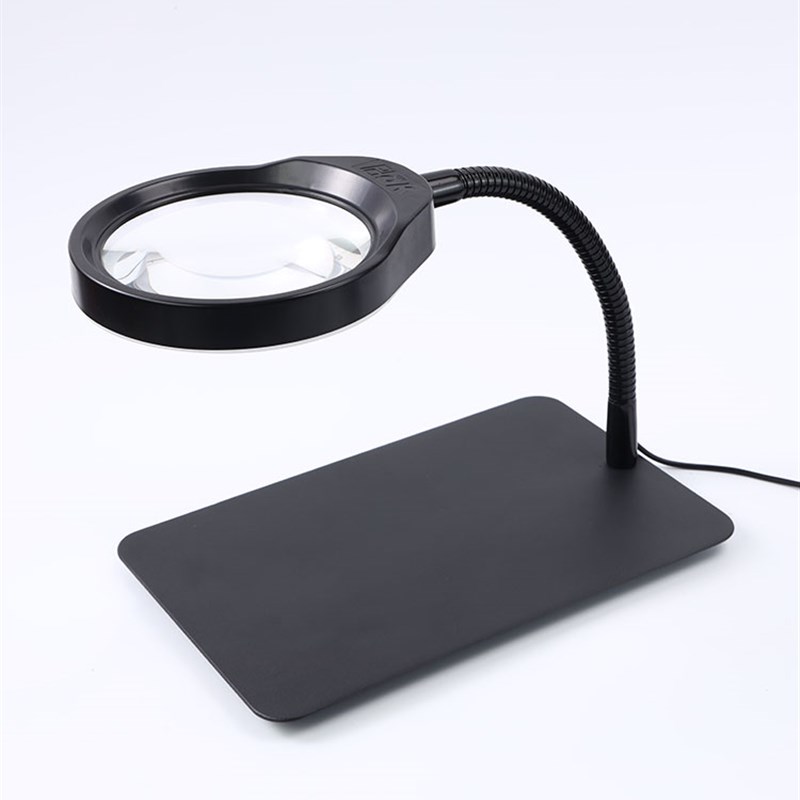 台式放大镜高清高倍带led灯家电维修10倍20倍修表工作台灯PD-032C