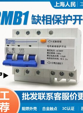 DZ47LD小型导轨缺相保护器32A63A三相电机380V水泵风机断断相开关