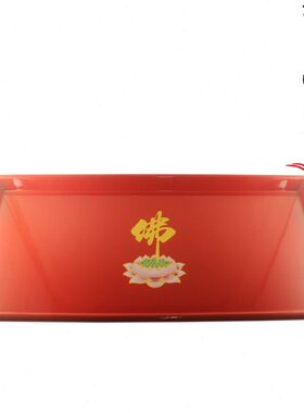 贡盘 法器 贡品 专用 托盘 彩绘莲花 供奉 供养托盘
