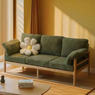 防猫抓实木灯芯绒沙发套罩定制全包防滑2025新款北欧原木坐垫套笠