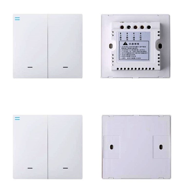 遥控开关免布线双控智能开关大面板无边框家用无线遥控随意贴开关