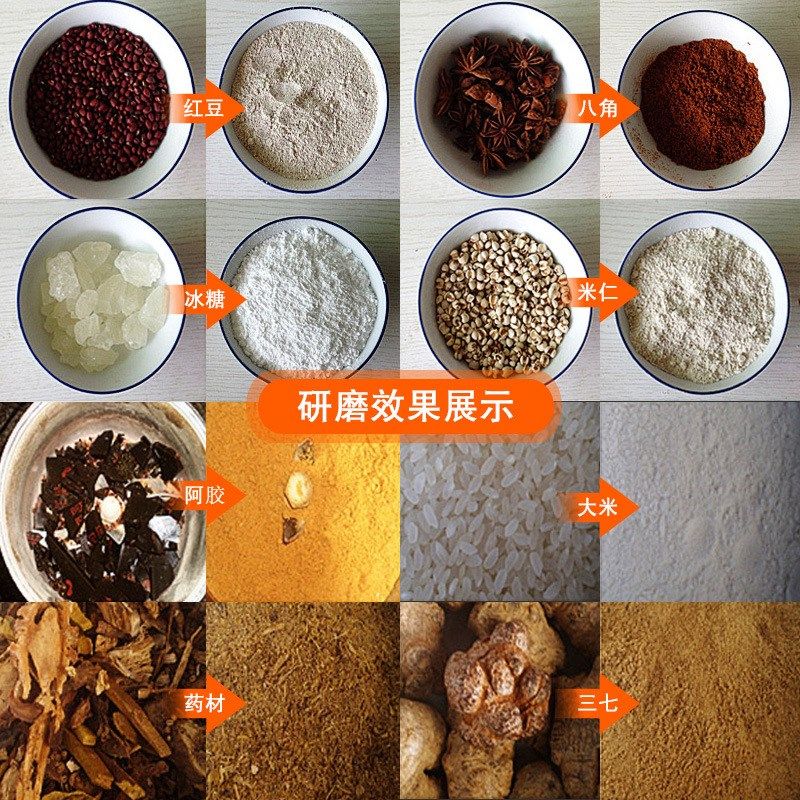 高速粉碎机家用五谷杂粮磨粉机商用电动三七中药打粉机超细研磨机