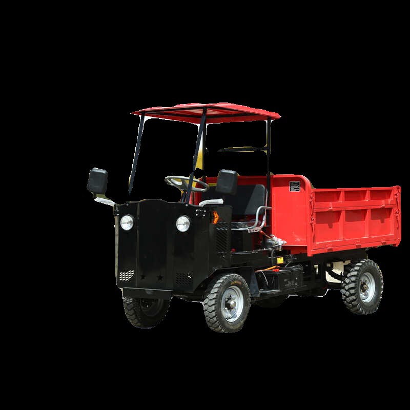 液压自卸载重王工程电动三轮车建筑农用工地翻斗车搬X运拉粪灰斗