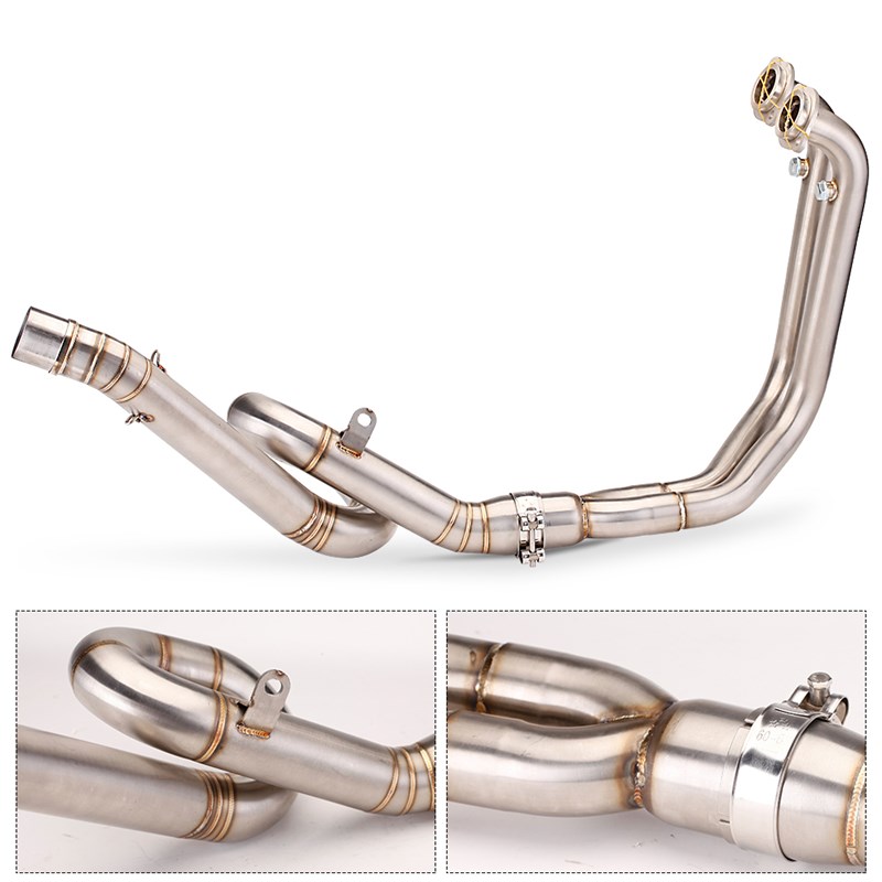 适用于贝纳利752S改装前段排气管 不锈钢回旋侧排回压管V 752s改