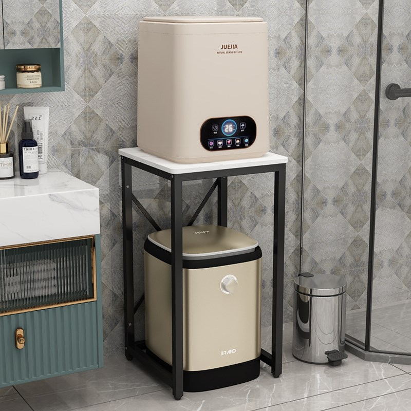 迷你洗衣机置物j架卫生间落地多层岩板夹缝收纳架小吉石头M1放置