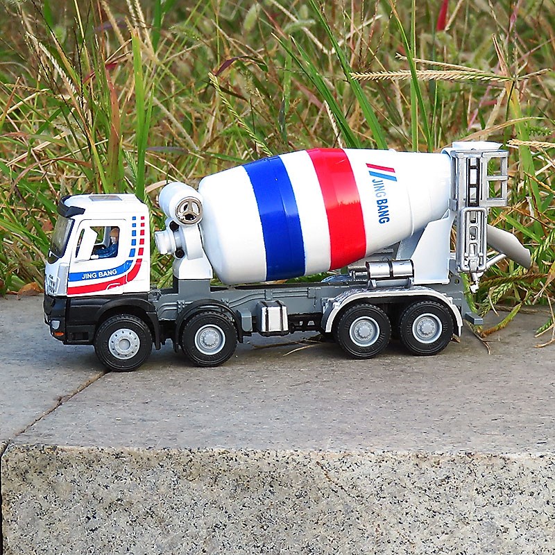 款大号合金仿真工程车混凝土水泥搅拌车电动水泥罐车模型玩具