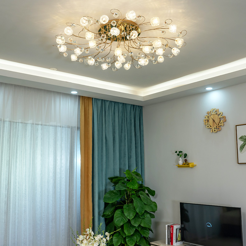 凡之星卧室吸顶j灯现代简约圆形欧式北欧灯具客厅轻奢水晶遥控大