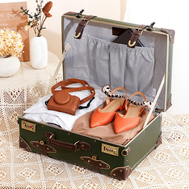 复古手提行李箱12寸可套拉杆皮箱20寸密码G箱16寸203040登机