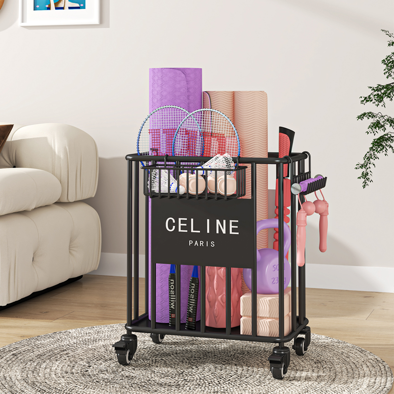 瑜珈垫收纳筐健身器材运动器械收纳篮家用泡沫轴置物Z架神器筒框