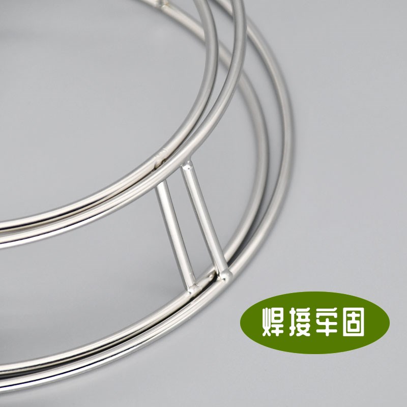 不锈钢平底锅锅架k加粗隔热圆架子放厨房置物架桌面家用炒菜锅底