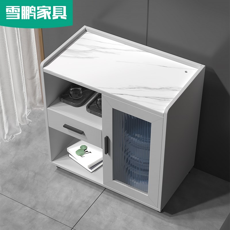 简约家用客厅岩板可移动沙发边w几多功能茶桌饮水机柜茶吧一体6J1