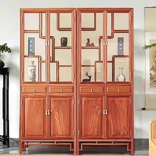 古典大果紫檀红木家具缅甸花梨实木客厅博古架置物柜中式书柜酒柜,住宅家具,红木博古架,淘宝优惠券,粉丝福利购,淘宝优惠卷