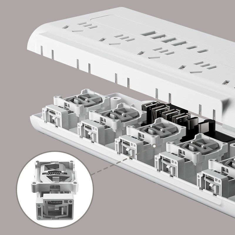 家用插座插排带线带手机支架多功能带USB排插拖线板插线板多插位