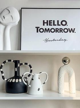 意式轻奢风客厅酒柜书房装饰摆饰个性艺术样板房酒店软装