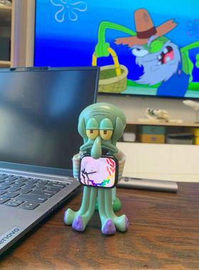 章鱼哥桌面摆件客厅电视柜玄关摆设可爱搞怪送礼树脂家居艺术装饰