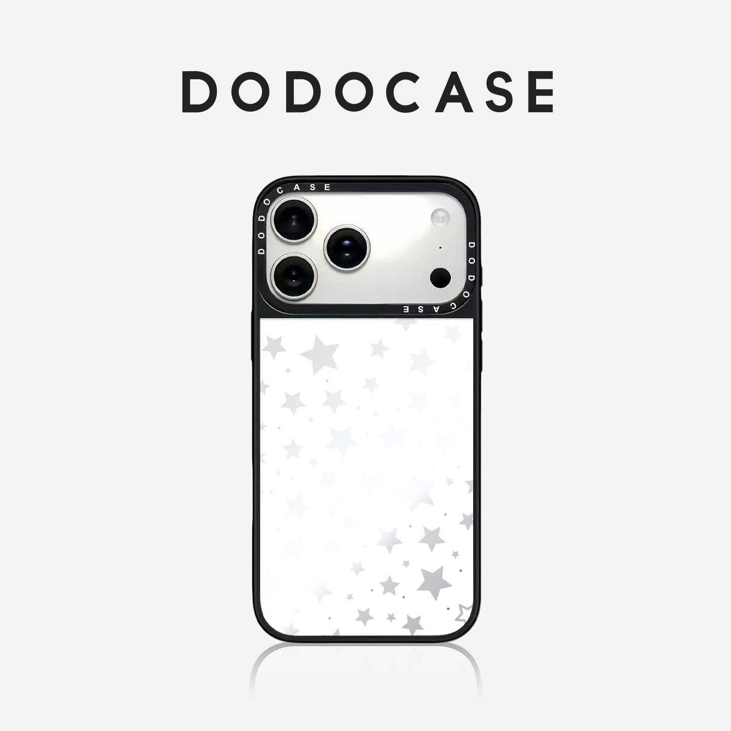 DODOCASE 白底闪亮星星 适用苹果17Promax手机壳iPhone16ProMax少女ins风15Pro补妆镜子14/13/12防摔磁吸硬壳