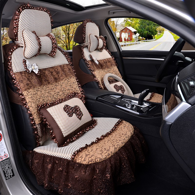 汽车坐垫夏季冰丝逍客轩逸动CS35755速腾英朗女士蕾丝座套四季垫