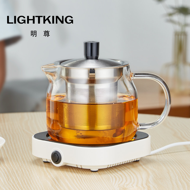 明尊 S045 泡茶壶耐高温玻璃茶壶过滤网套装飘逸杯泡茶杯 家用