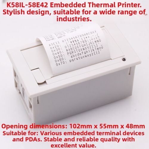 58E42嵌入式打印机兼容炜煌热敏打印机 WH-E42 触摸屏PLC打印机