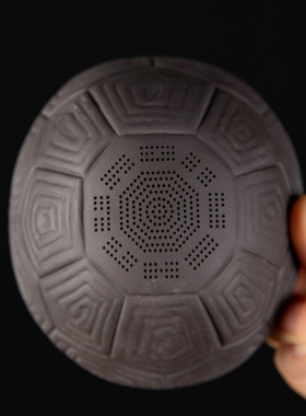 创意卡通龟仙人茶宠摆件过滤茶漏笔托两用个性茶玩茶桌茶室装饰品