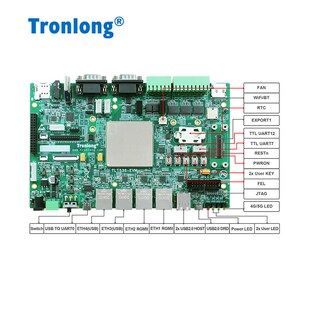 创龙全志T536工业开发板 国产4核A55 ARM+RISC-V+NPU 17路UART
