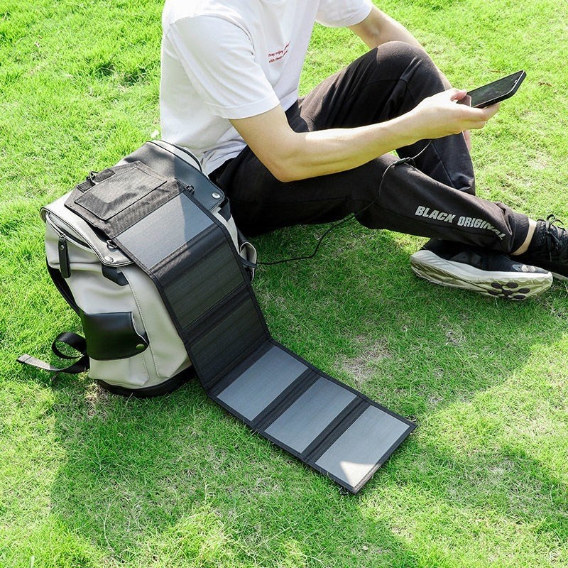 单晶硅太阳能电池板手机户外便携光伏发电板折叠USB充电器5v9v12