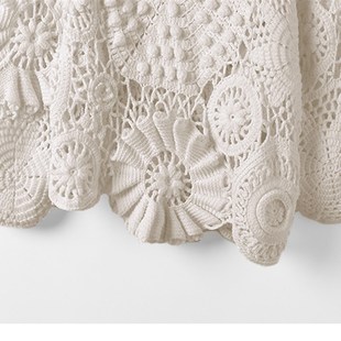 超级吸睛 纯手工编织纯山羊绒不规则设计毛衣秋冬重工森女系套头