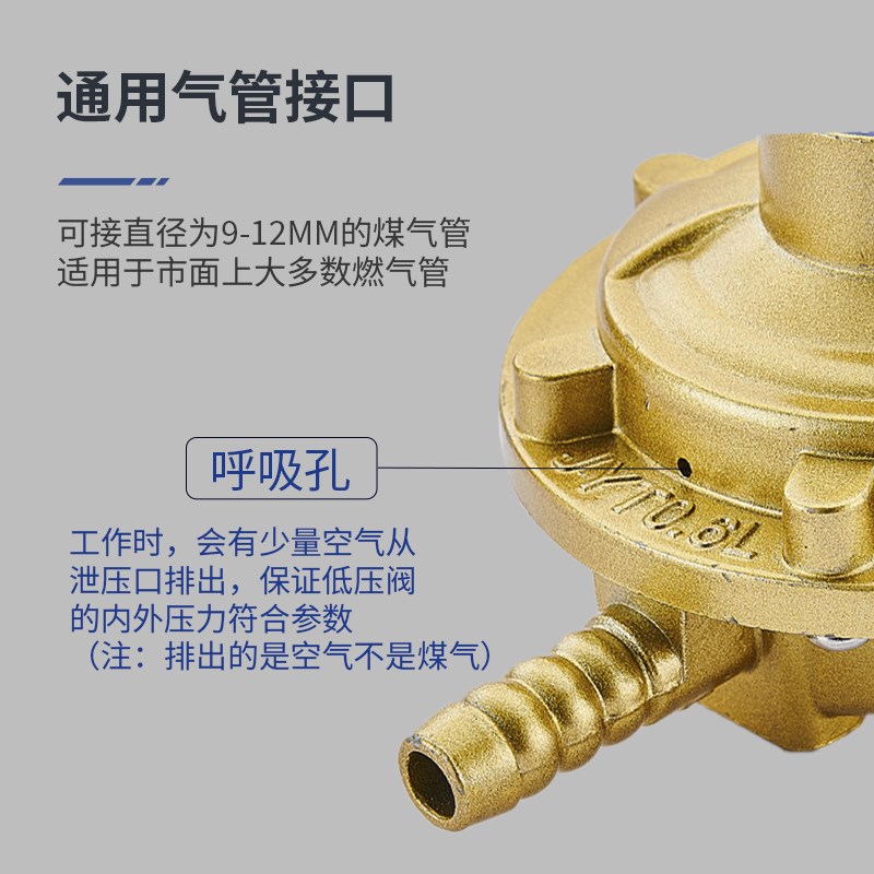 新国标0.6L煤气罐安全阀自动关闭家用防爆防漏液化气减压阀低压阀