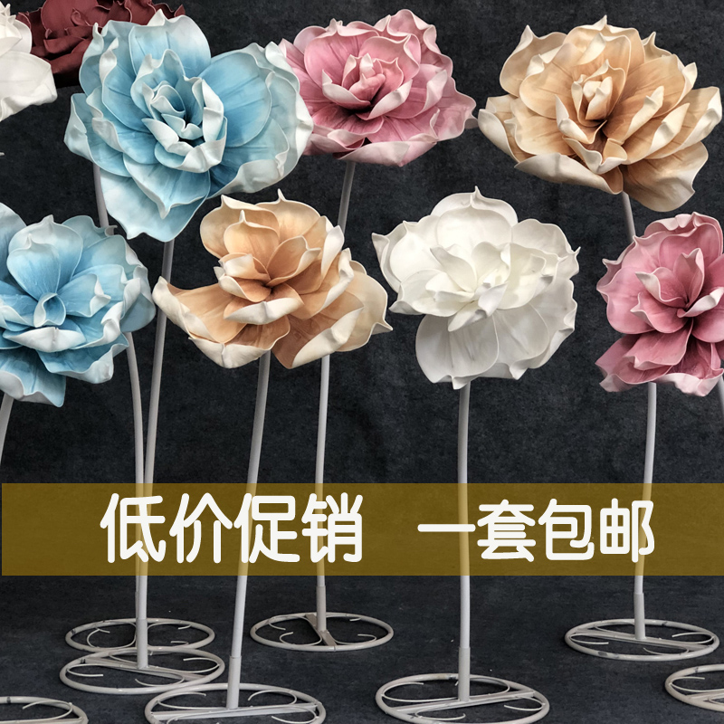 婚庆道具新款路引装饰花舞台背景美陈纸花丝网花婚礼布置橱窗摆件