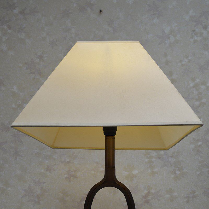 中式方形梯形灯罩外壳配件仿羊皮台灯落地灯客厅卧室书房床头家装