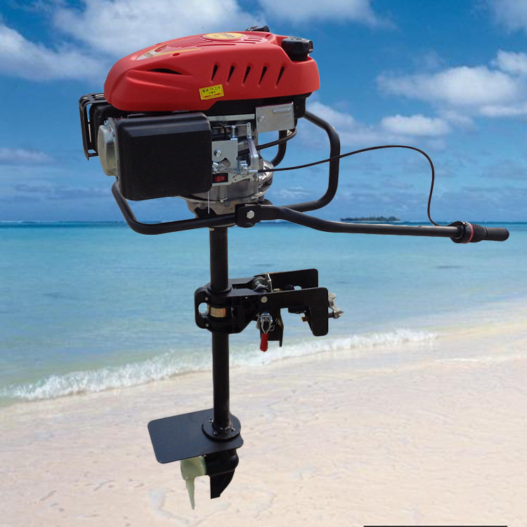 6.0汽油小渔船尾挂机170型船用挂桨机水王星牌四冲程船挂机螺旋桨