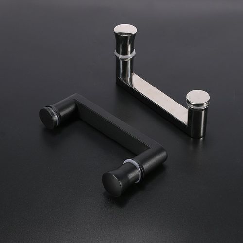 淋浴房拉手圆弧浴室门把手不锈钢304卫生间玻璃门移门把手孔距145