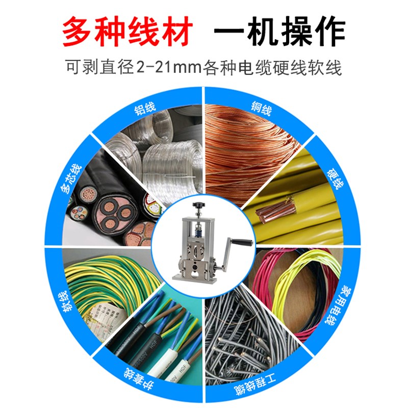 小型电动剥线机废铜线家用电线去皮电缆剥皮电钻扒皮神器可接电池