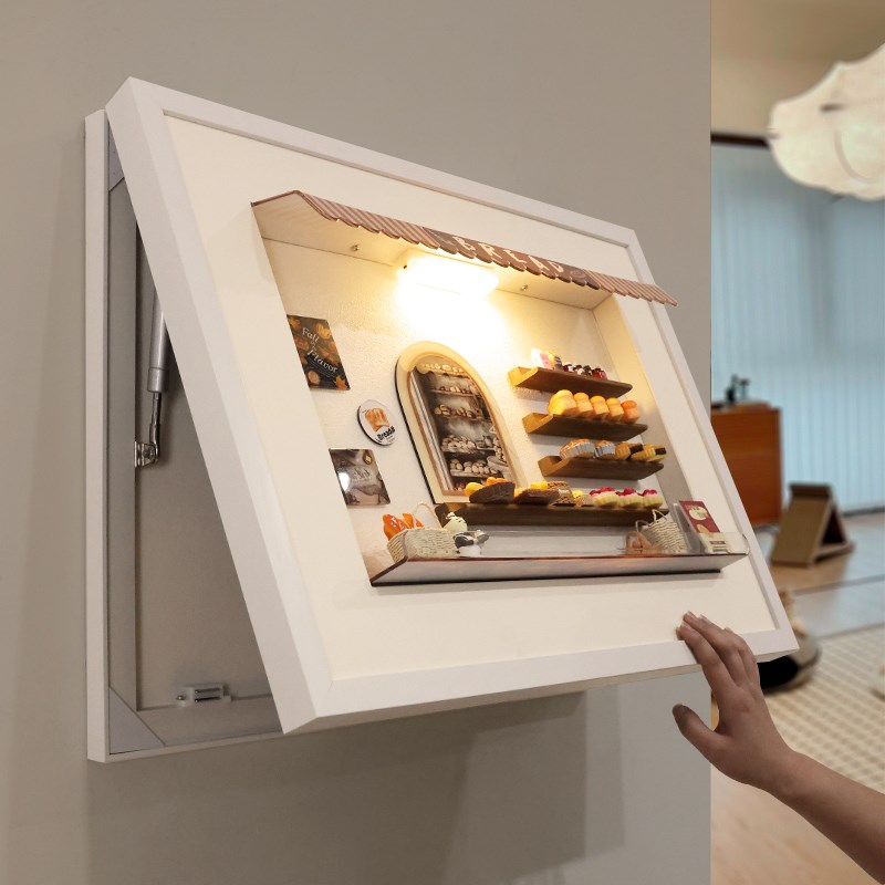 面包店diy磁吸电表箱装饰画砂岩配电箱遮挡奶油风开关盒遮丑挂画