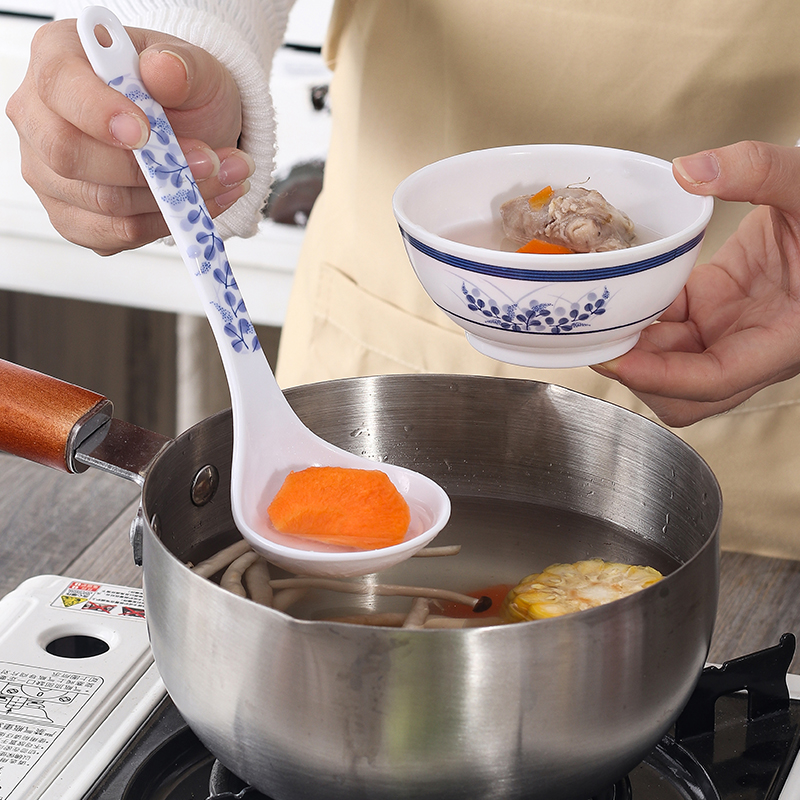 耐高温电饭煲汤勺大号家用塑料勺子不粘K长柄锅盛饭勺粥勺米饭铲