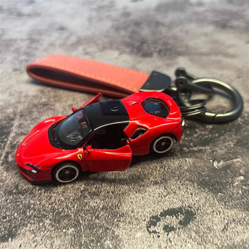 授权适用法拉利钥匙扣剪刀门合金车模收O藏汽车模型跑车挂件