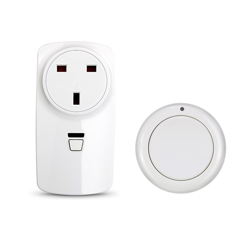 英标433RF插座13A英规智能转换器远距离遥控穿墙开关家用无线香港