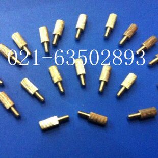 垒丝滚花铜柱 摄像机螺柱M2X27 安防铜柱 100只包 圆形监控铜柱