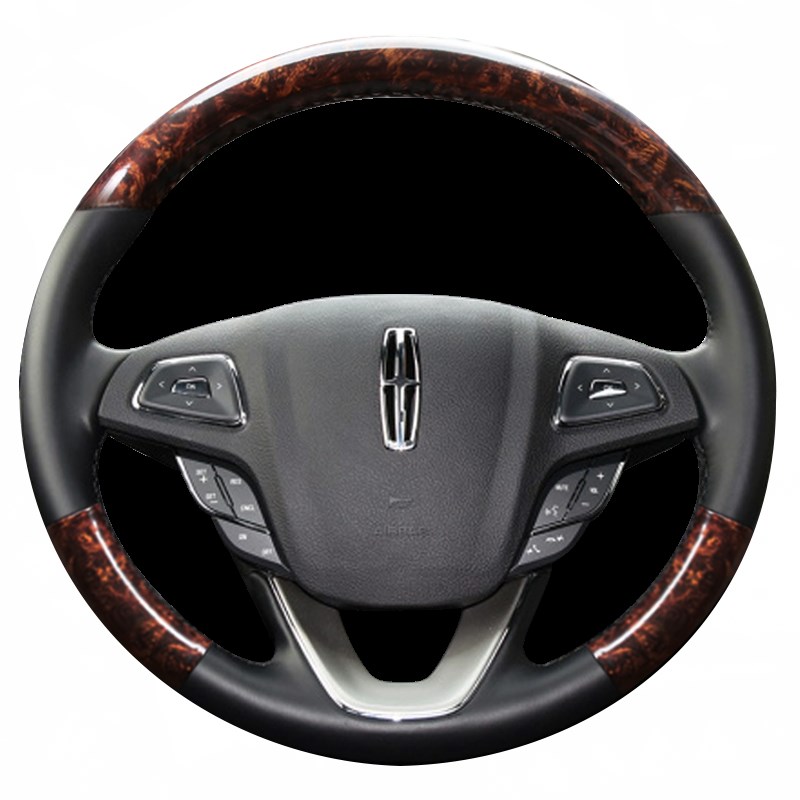 林肯Z大陆 航海家k MKC MKZ冒险飞行家改装桃木纹手缝方向盘套