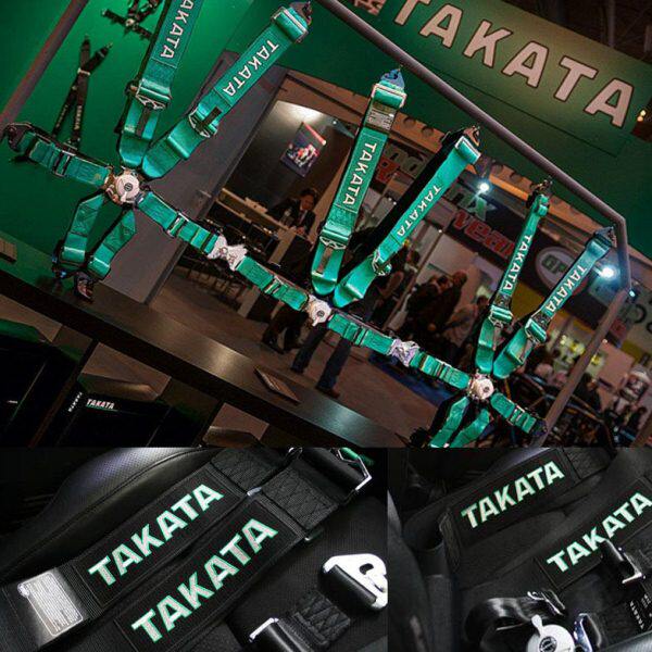 TAKATA新款3英寸宽赛车座椅安全带 四/六点式改装安全带FIA认证