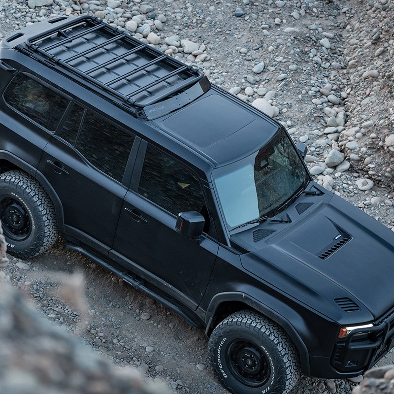 IEA适用24/25款普拉多改装新霸道L50前杠车顶平台尾翼轮毂