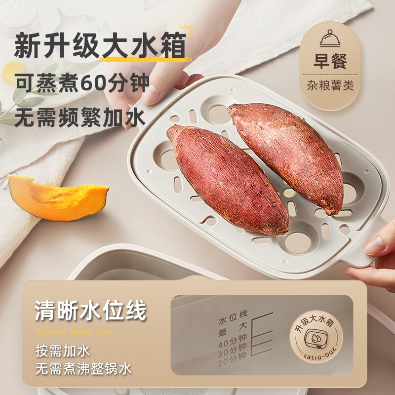 小熊煮蛋器家用蒸蛋器小型双层蒸蛋羹非自动断电煮鸡蛋神器烹饪机