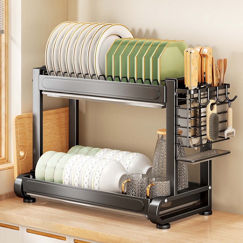 厨房碗架置物架家用台面碗柜多功能放碗盘碗筷沥水架碗碟收纳架盒
