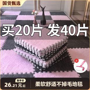 房间毛绒地毯毛毯垫子地垫卧室少女客厅床边毯办公室高级轻奢隔音