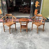 红木情人椅非洲花梨木三角椅中式 实木圈椅围椅刺猬紫檀太师椅榫卯